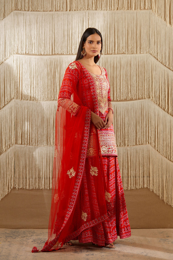 Red Sharara set.