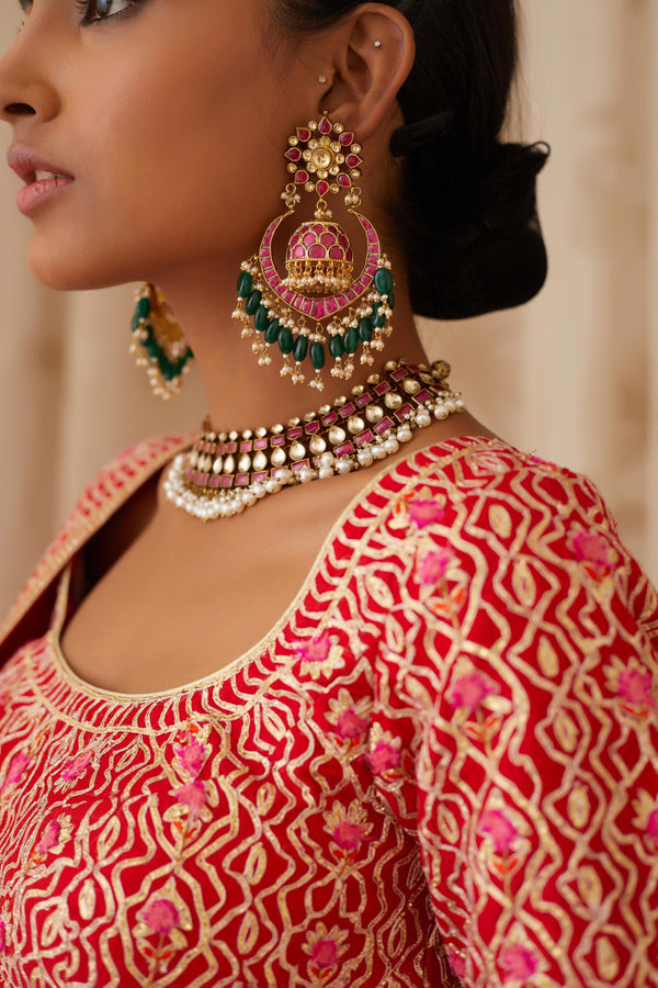 Red Lehenga Set.