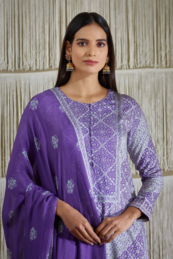 Purple Kurta Set