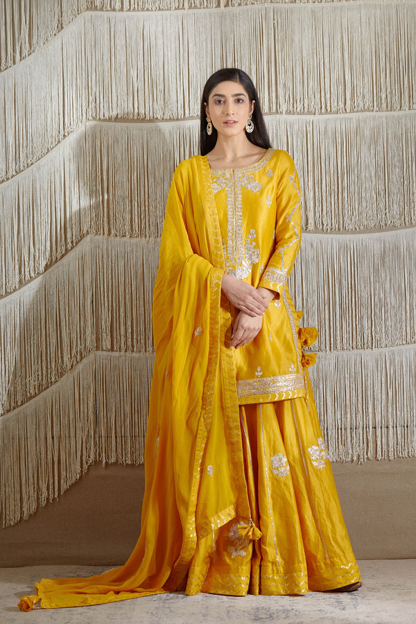 Mustard Sharara set.