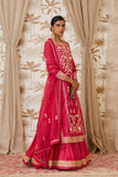 Pink Kurta Skirt Set.