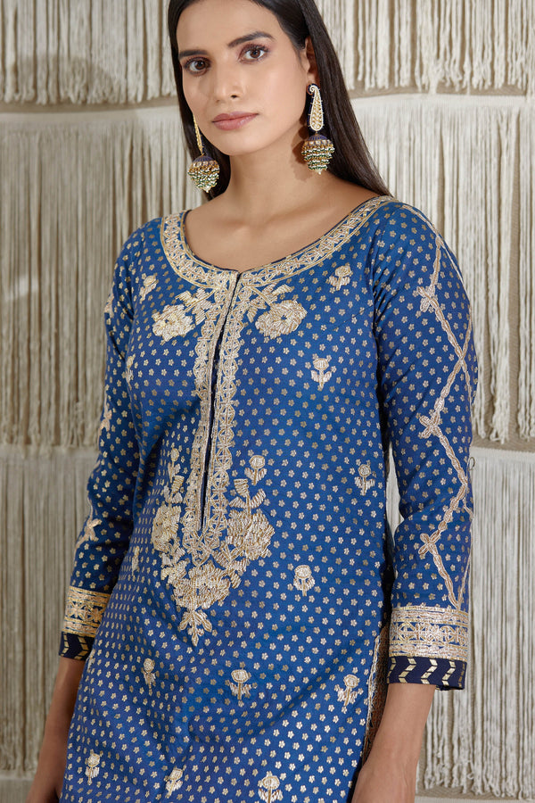 Navy Blue Sharara set.