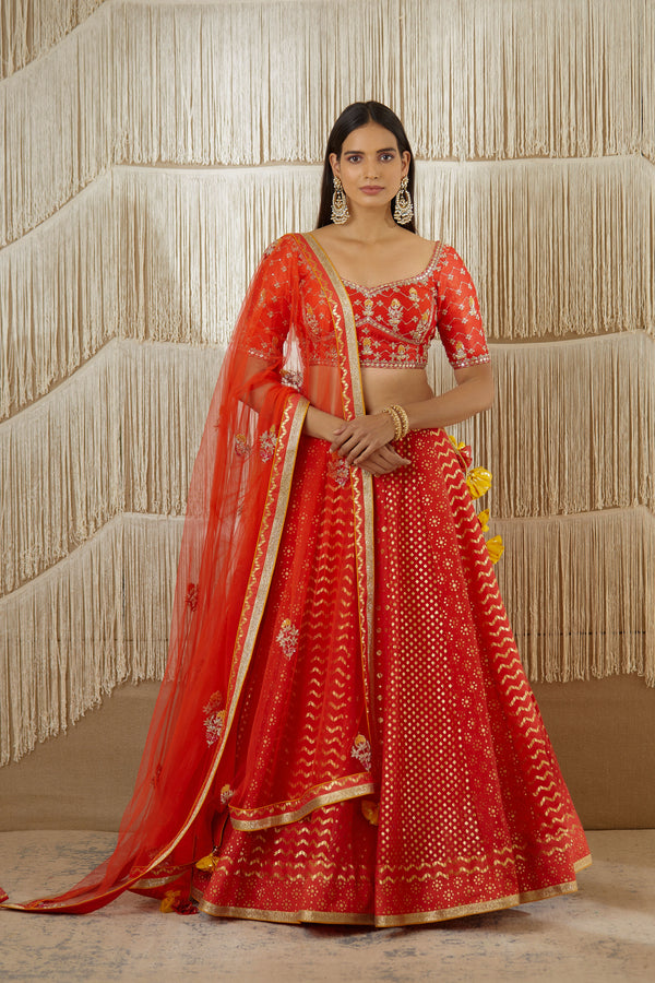 Red Lehenga set