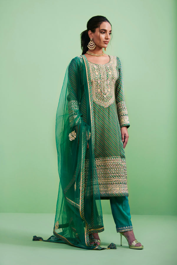 Green Kurta  Set.