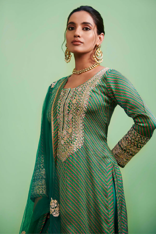 Green Kurta  Set.