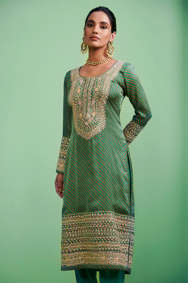 Green Kurta  Set.