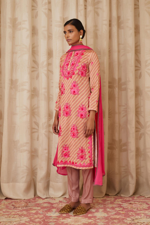 Coral Pink Kurta Set.