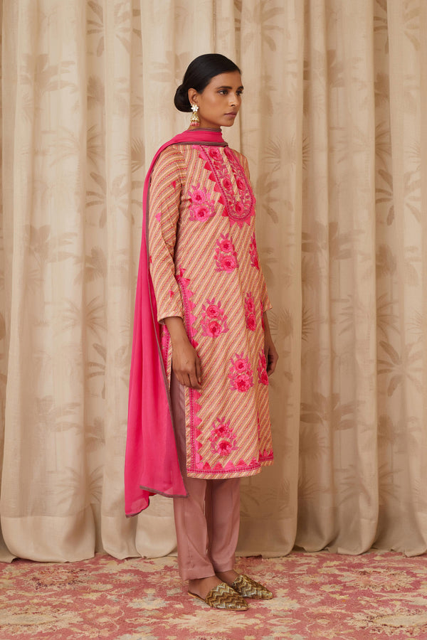 Coral Pink Kurta Set.