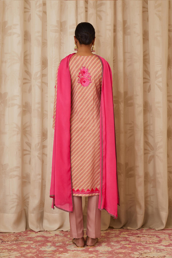 Coral Pink Kurta Set.