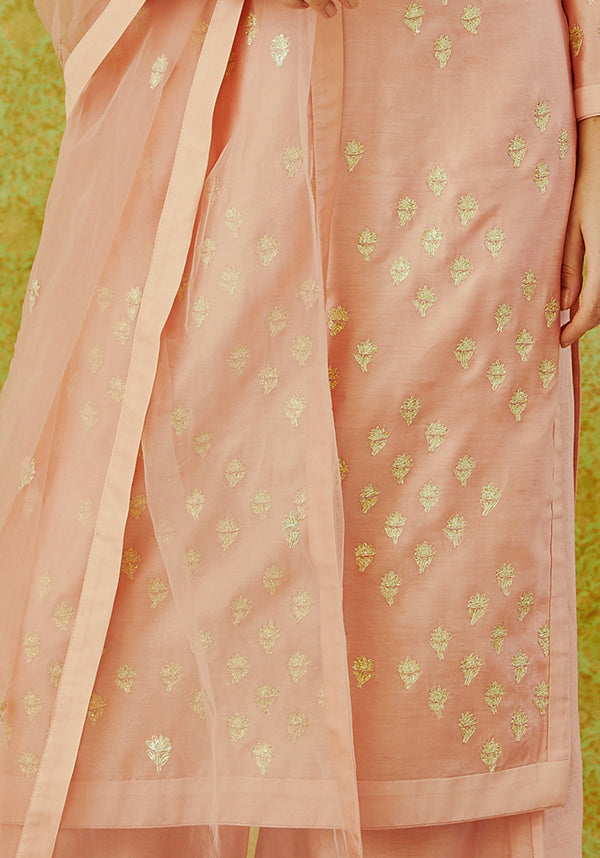 Peach Kurta Set.