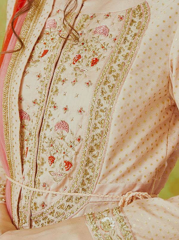 Light Pink Anarkali Set.