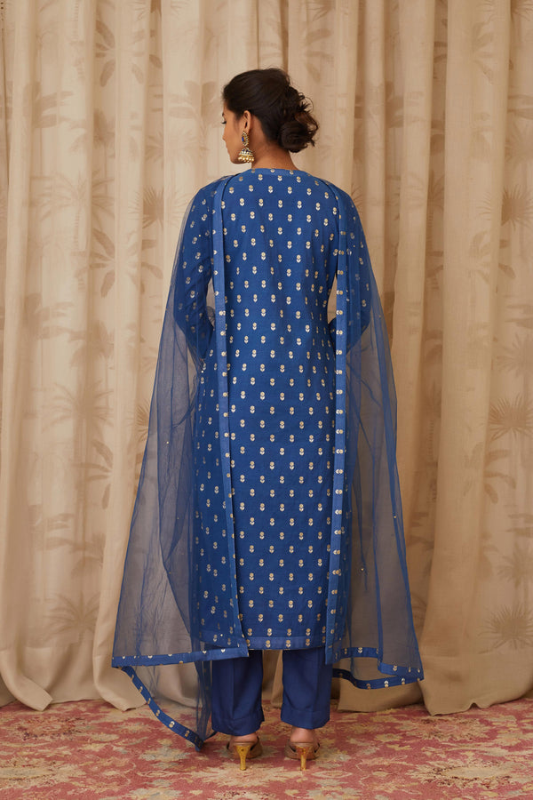 Royal Blue Kurta Set.