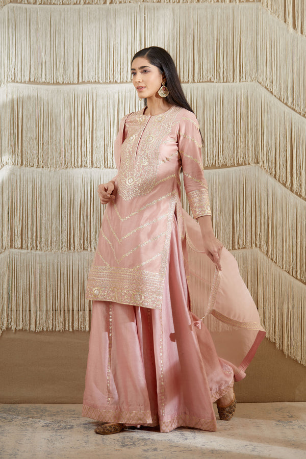 Powder Pink Sharara set.