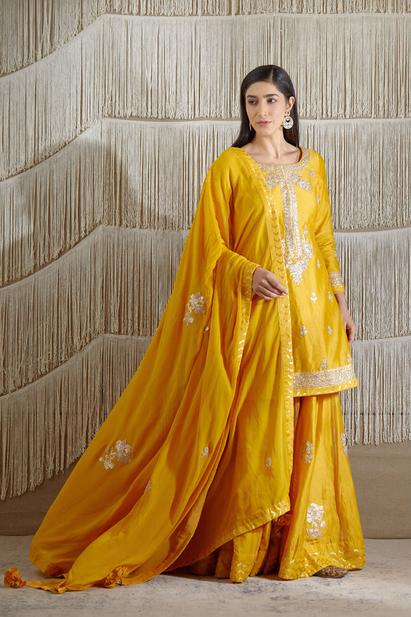 Mustard Sharara set.