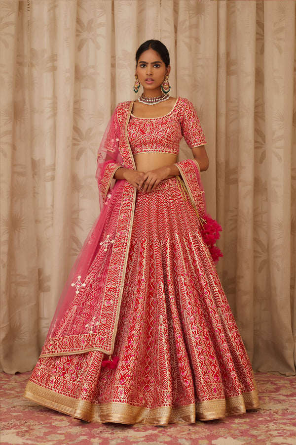 Red Lehenga Set.