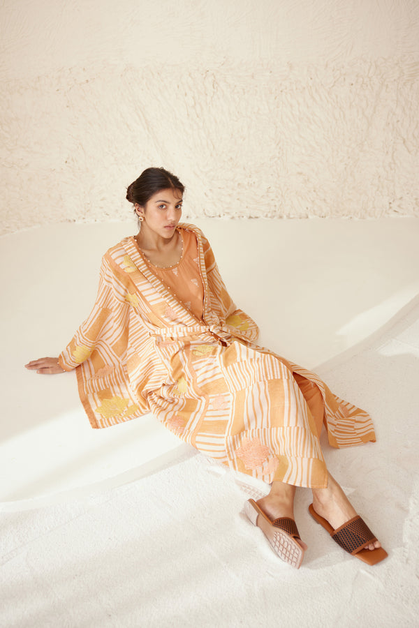 Russet Orange Kimono Set.