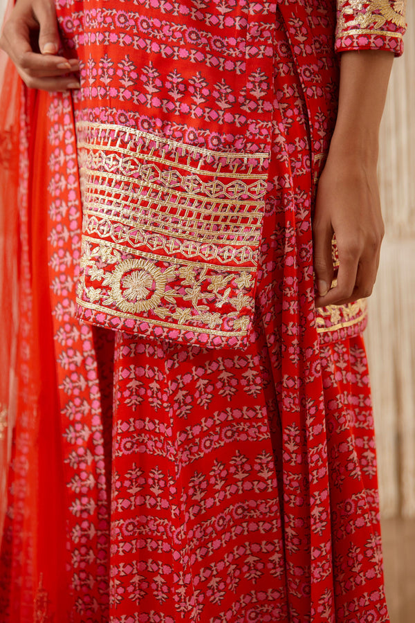 Red Sharara set.