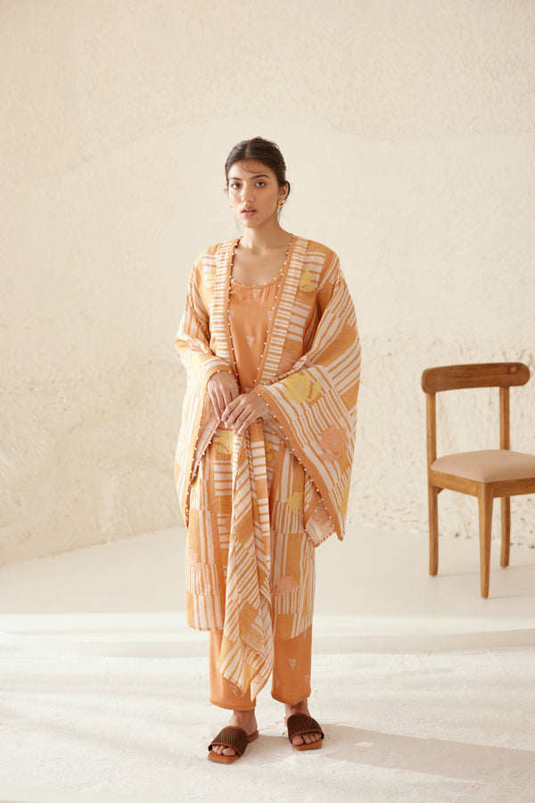 Russet Orange Kimono Set.