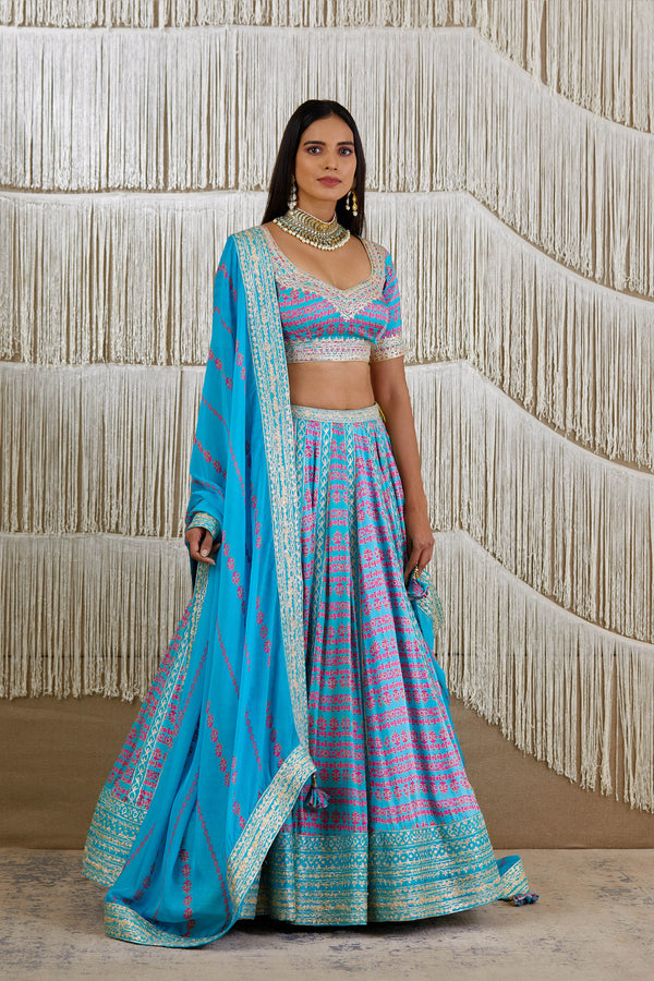 Light Sky Blue Lehenga set