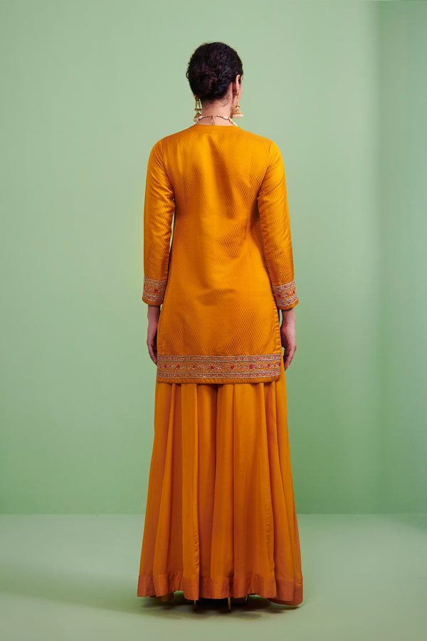 Mustard Kurta & Sharara Set.