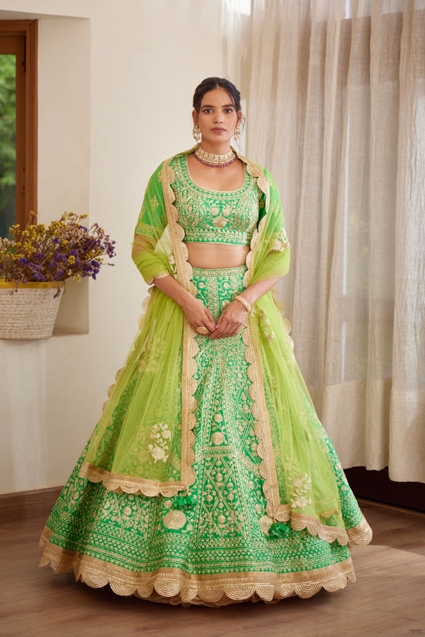 Green Lehenga Set.