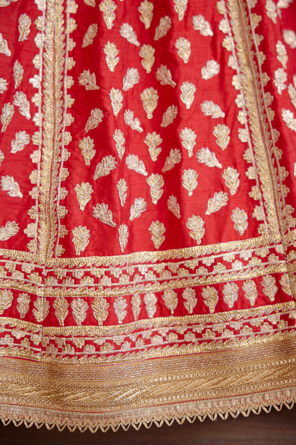 Red Maroon Lehenga Set.