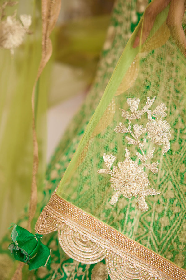 Green Lehenga Set.