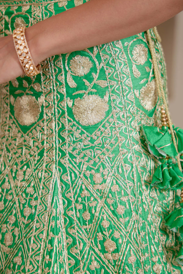 Green Lehenga Set.