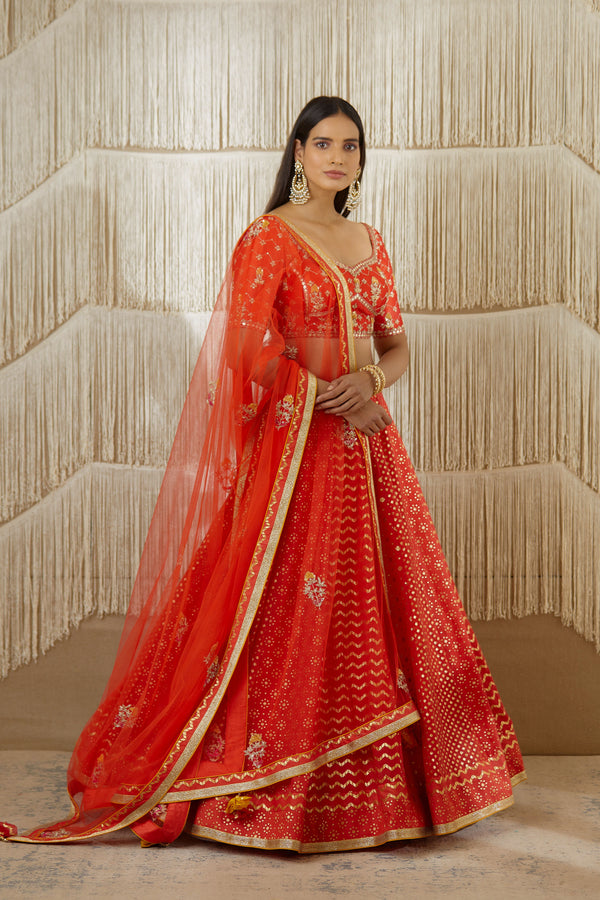 Red Lehenga set