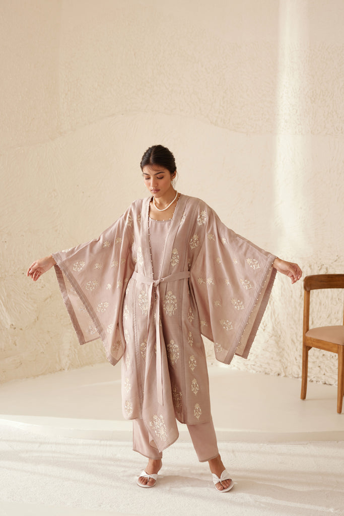 Nomad Neutral Kimono Set.