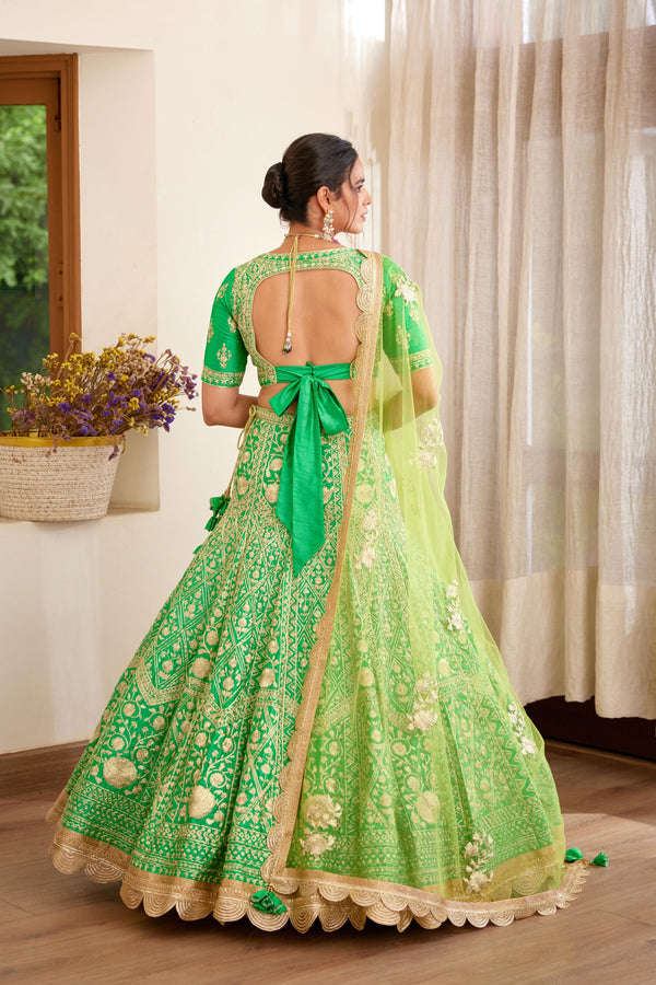 Green Lehenga Set.