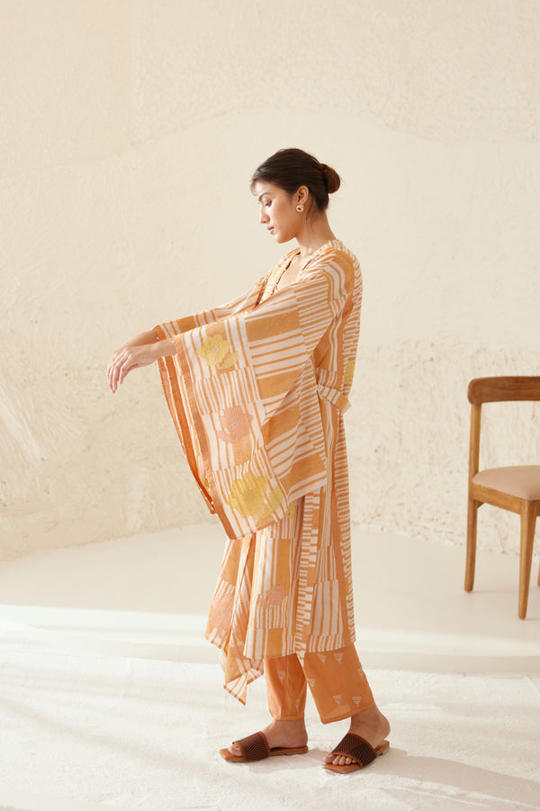 Russet Orange Kimono Set.