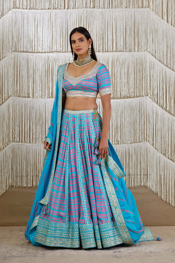 Light Sky Blue Lehenga set