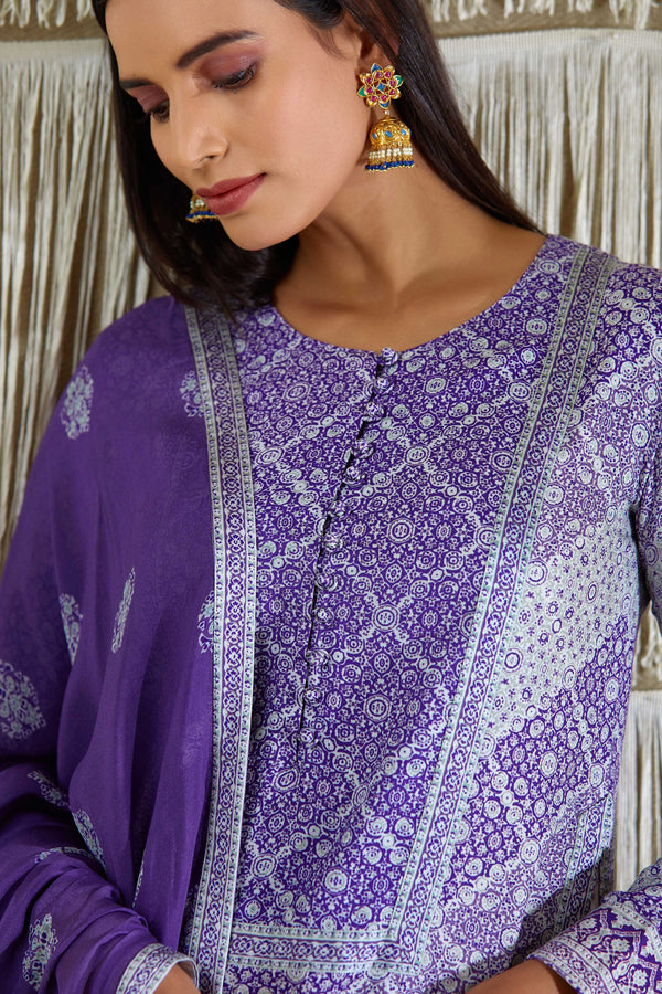 Purple Kurta Set