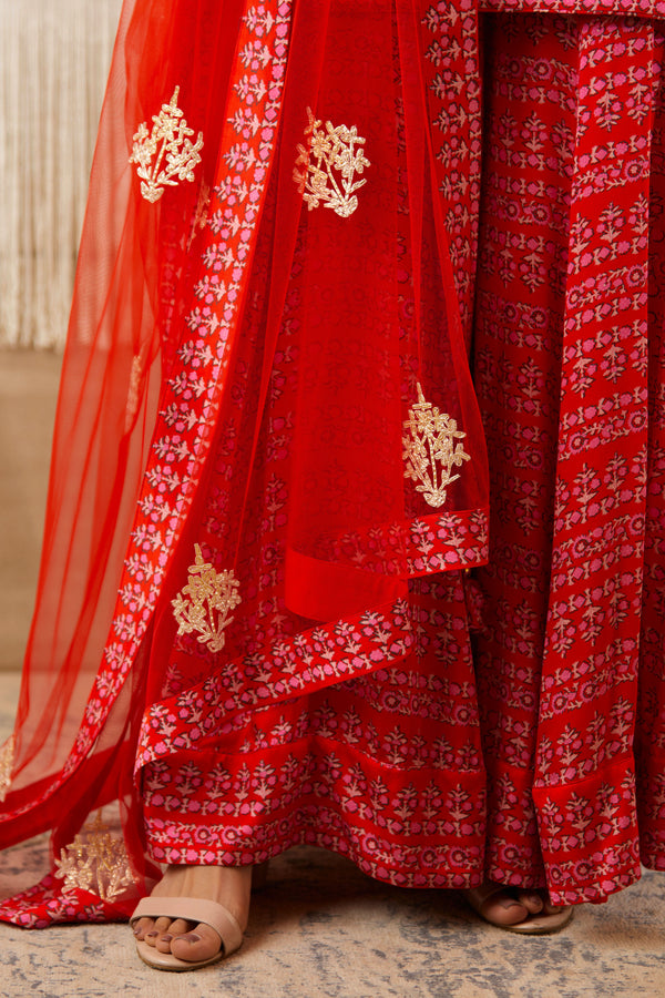 Red Sharara set.