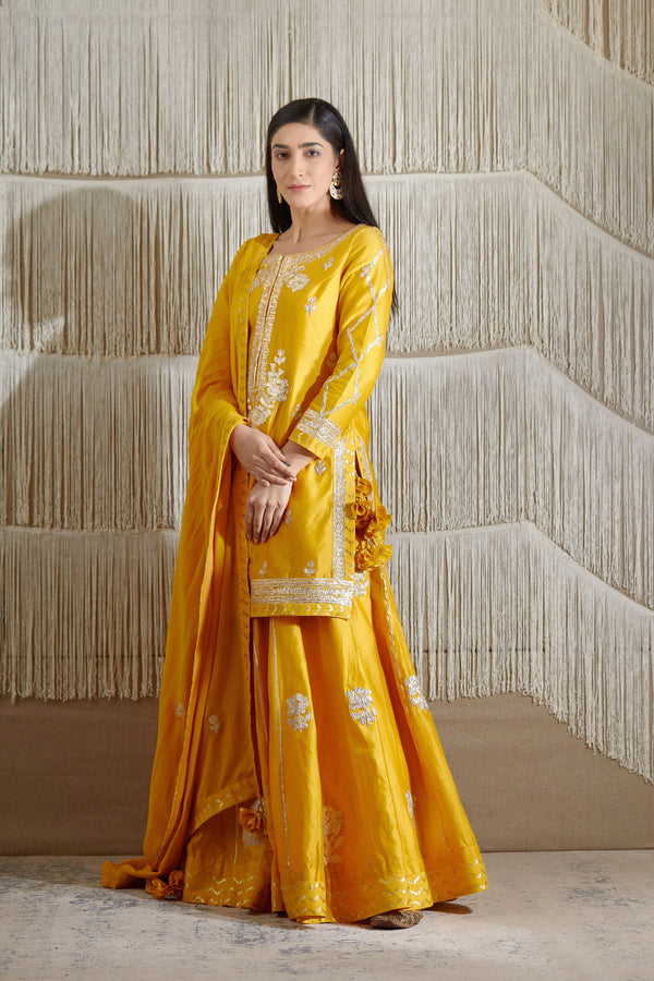 Mustard Sharara set.