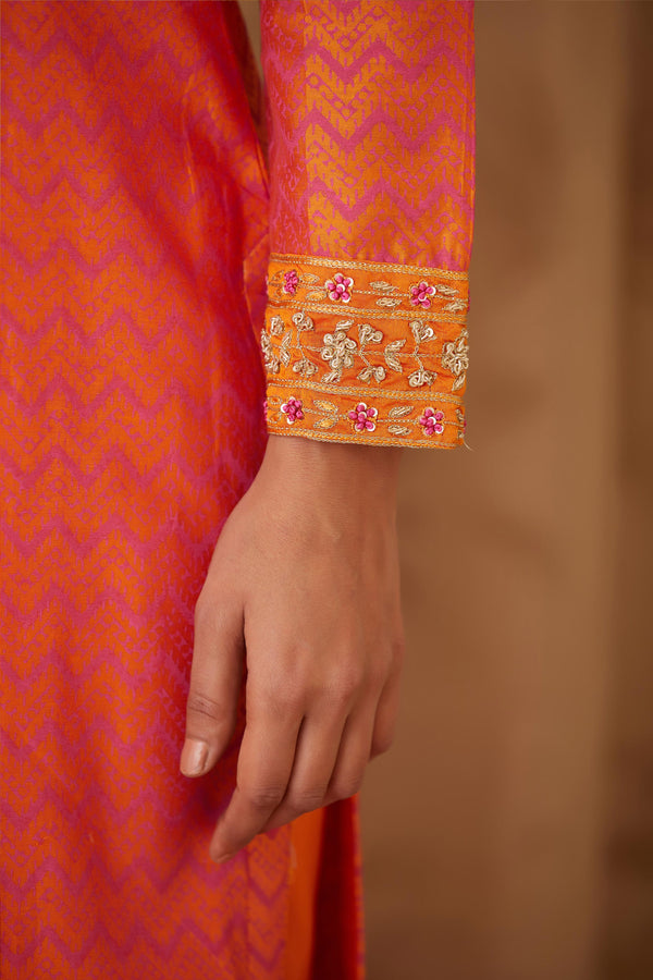 Orange Kurta Set.