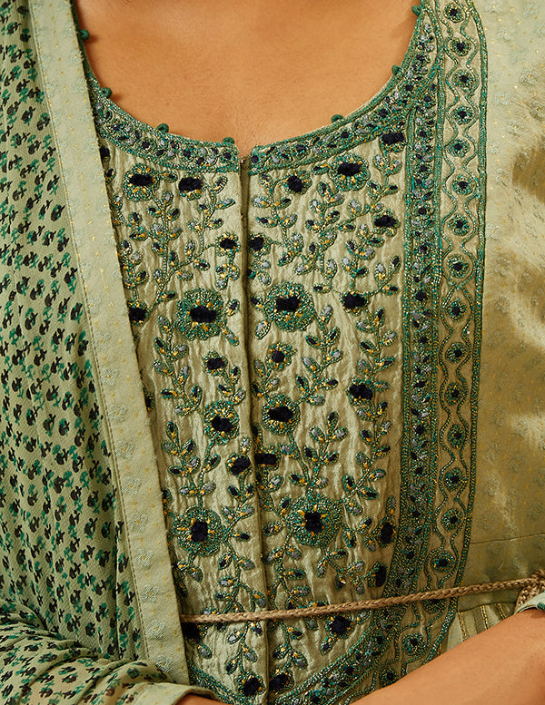 Green Anarkali Set