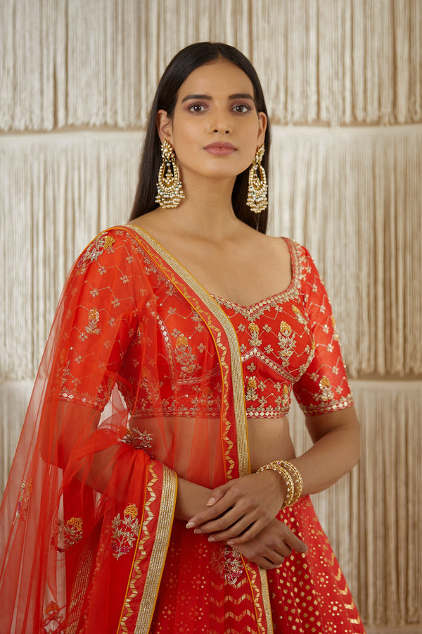 Red Lehenga set