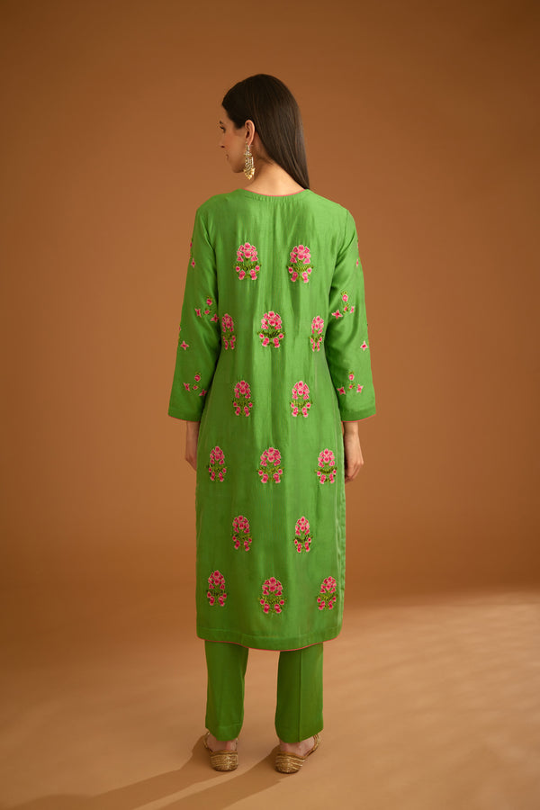 Green Kurta Set.