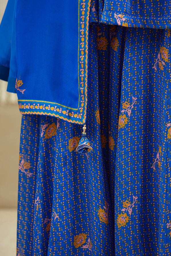 Royal Blue Sharara set.