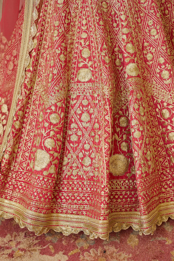 Coral Lehenga Set.