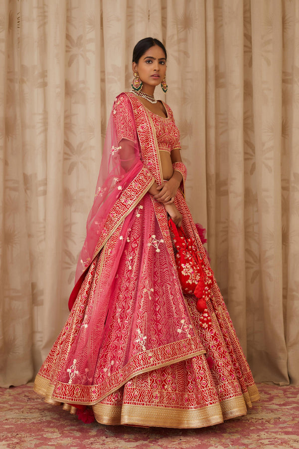 Red Lehenga Set.