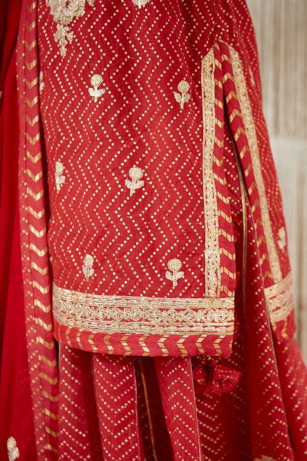 Maroon Sharara set.