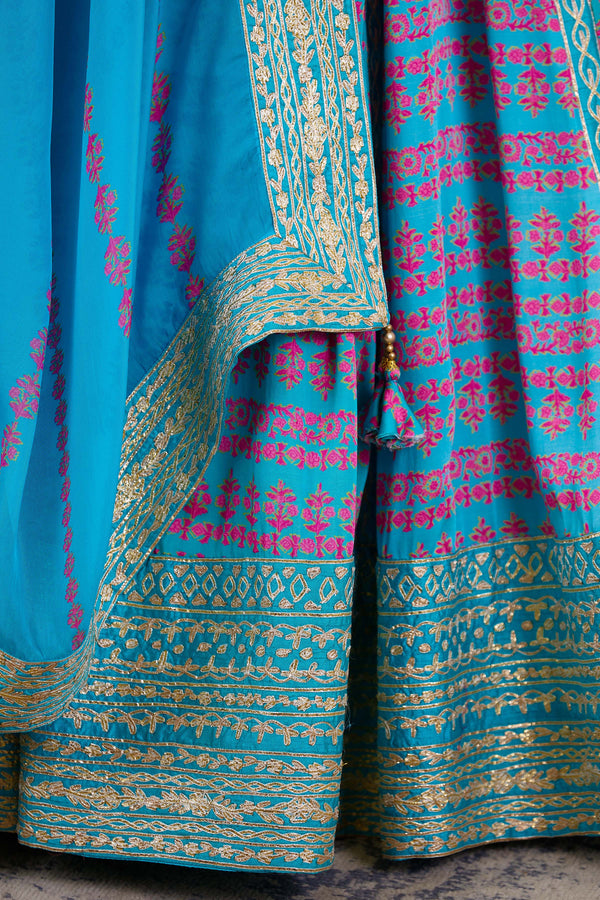 Light Sky Blue Lehenga set