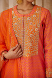 Orange Kurta Set.