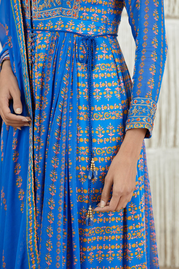 Royal Blue Anarkali set