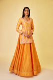 Saffron Orange Skirt Set.