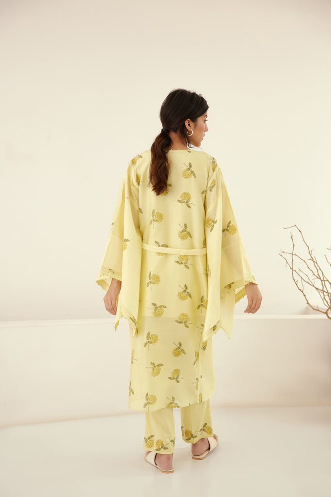 Canary Yellow Kimono Set.