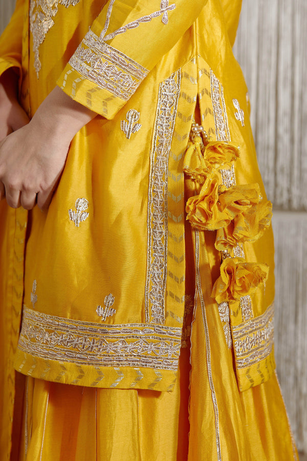 Mustard Sharara set.